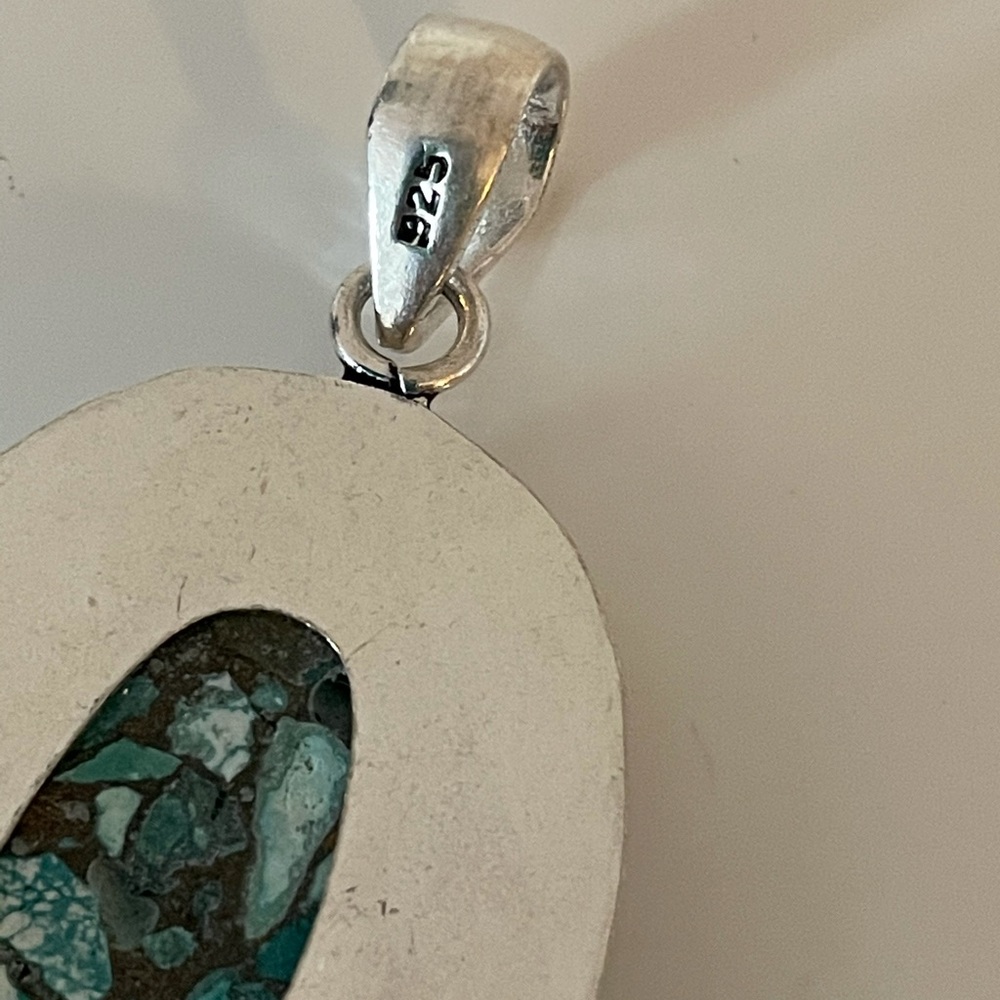Cooper turquoise pendant - Picture 5 of 5